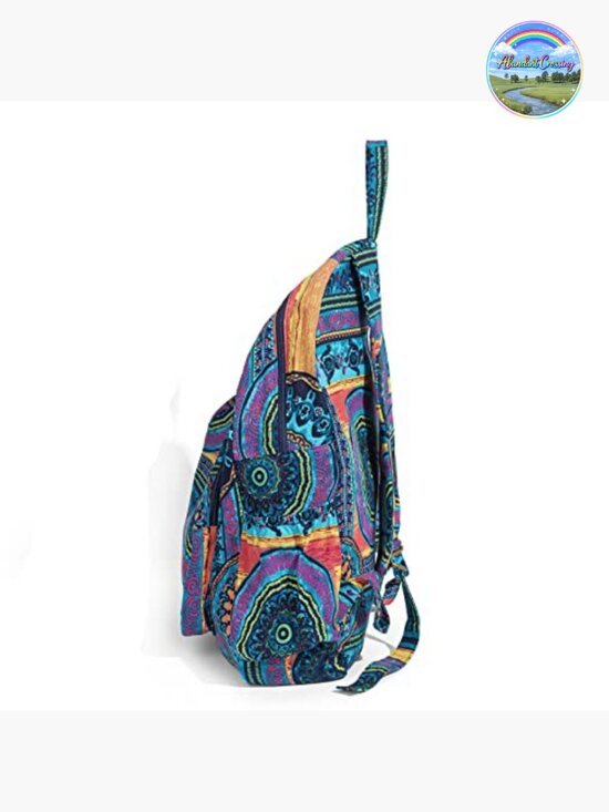 Large Bohemian Hippie Canvas Backpack Foldable Travel Daypack main image 4